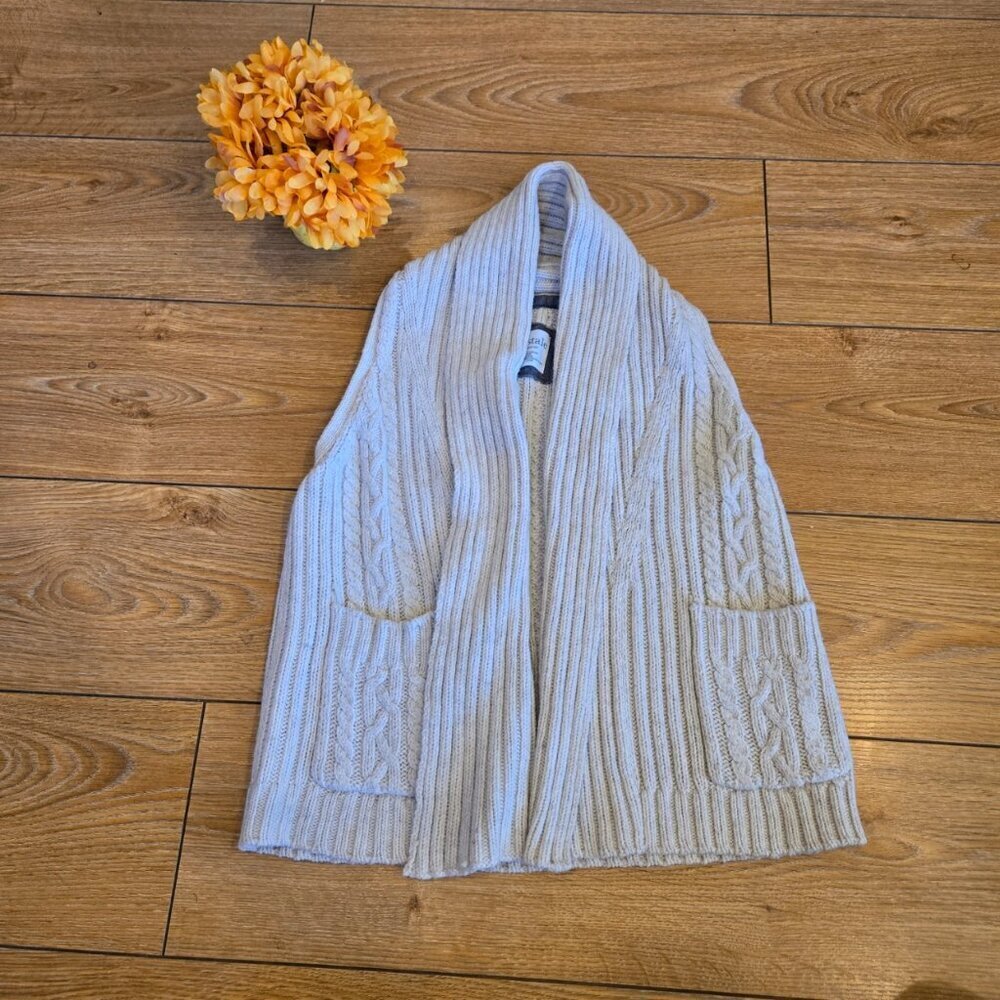 Aeropostale Cream Cable Knit Sweater Vest Size Small‎